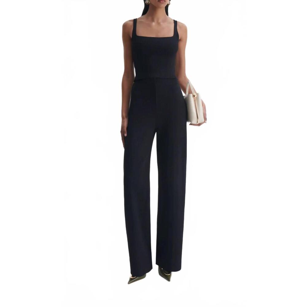 NEW SCANLAN THEODORE crepe knit trousers in black